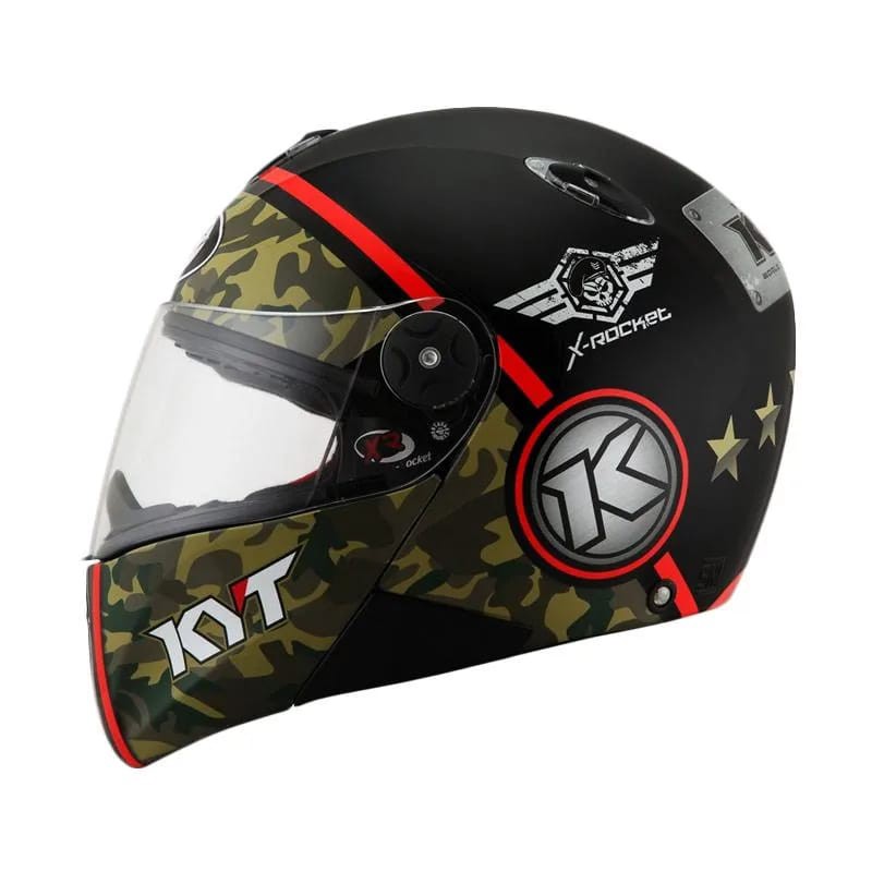 Jual Helm Kyt X Rocket Retro Black Doff Green Shopee Indonesia