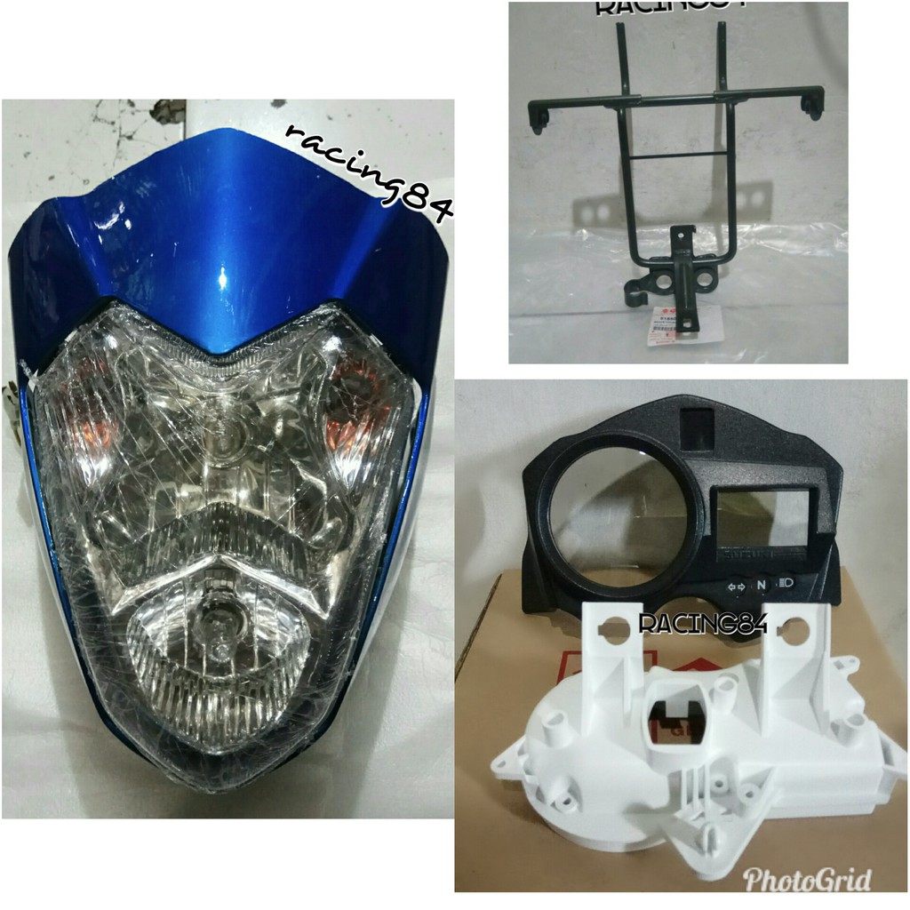 Jual BATOK HEADLAMP SATRIA F150 FU BIRU OLD LAMA FULL SET CKD CBU ...