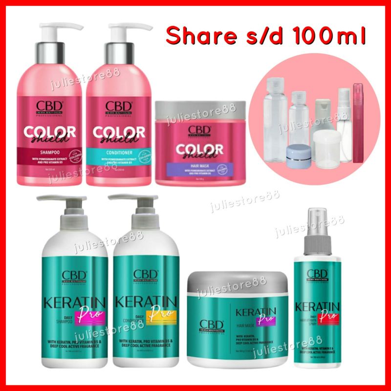Jual (SHARE) CBD Professional Keratin Pro Daily Shampoo Conditioner ...