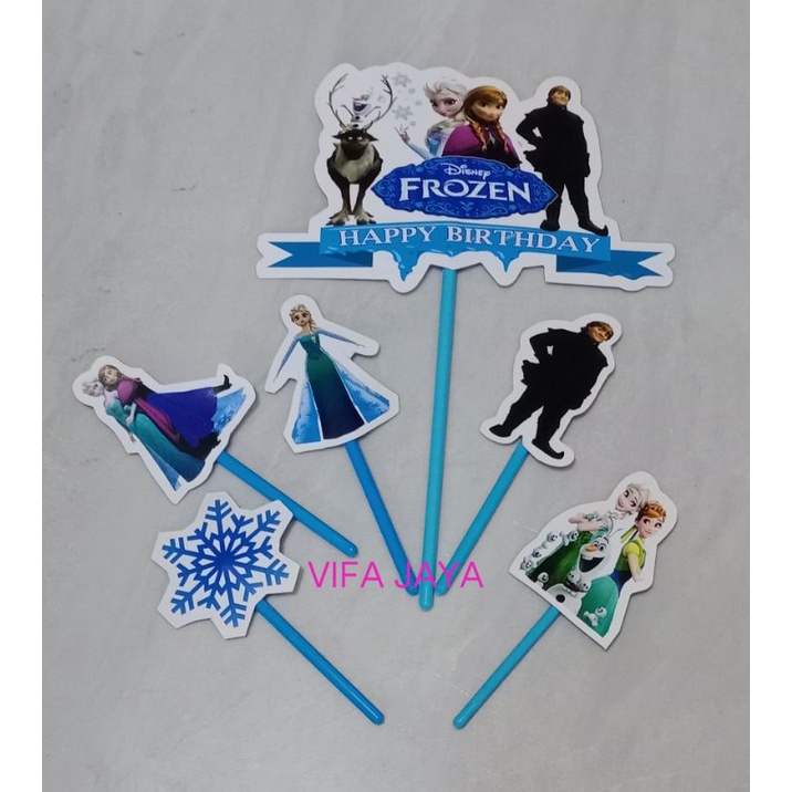 Jual Topper cake karakter happy birthday frozen | Shopee Indonesia