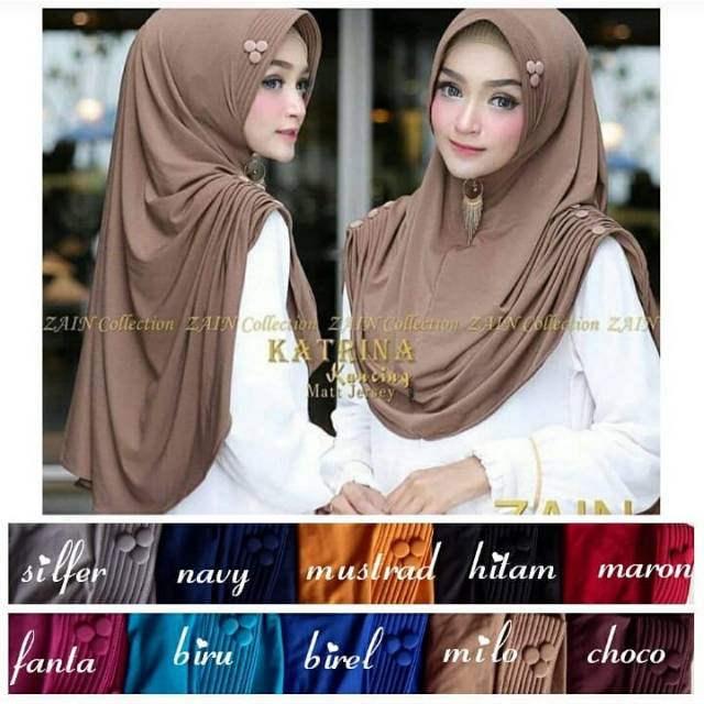 Jual Jilbab katrina / jilbab jersey | Shopee Indonesia