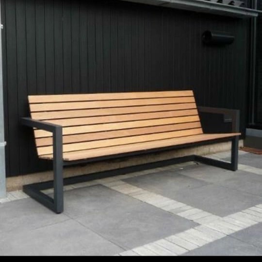 Jual Kursi Panjang-Kursi Taman-Modern Bench-Kursi Tunggu Besi Kayu ...