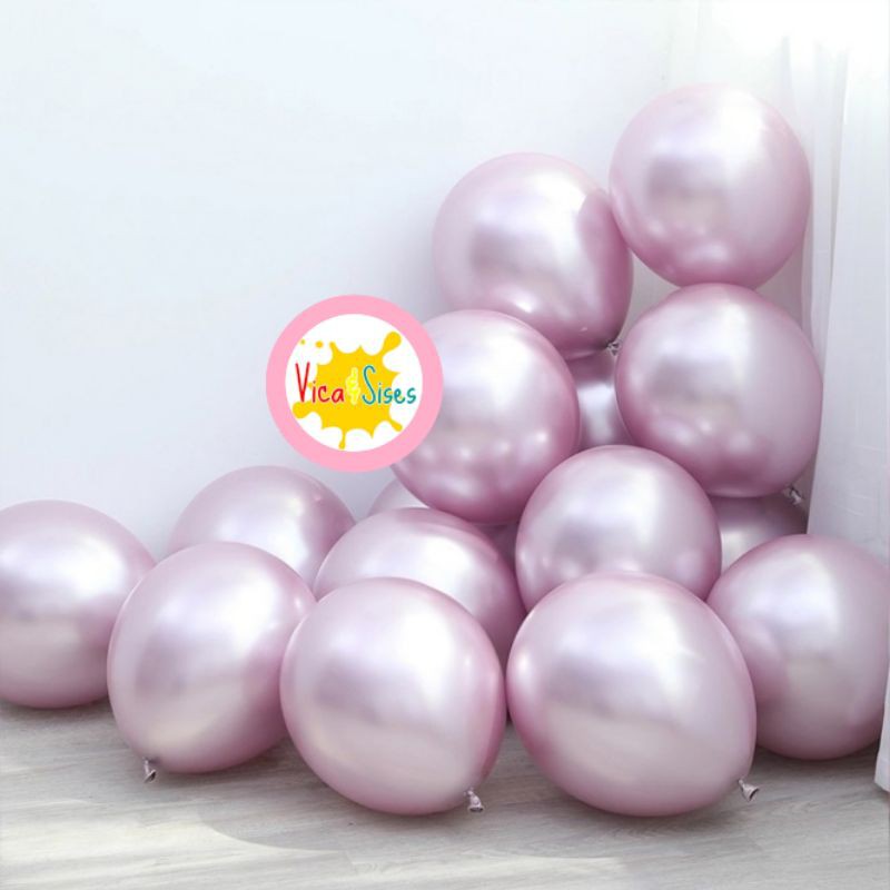 Jual Balon Chrome Ungu Muda Balon Metalik Chrome Ballon Latex Metalic