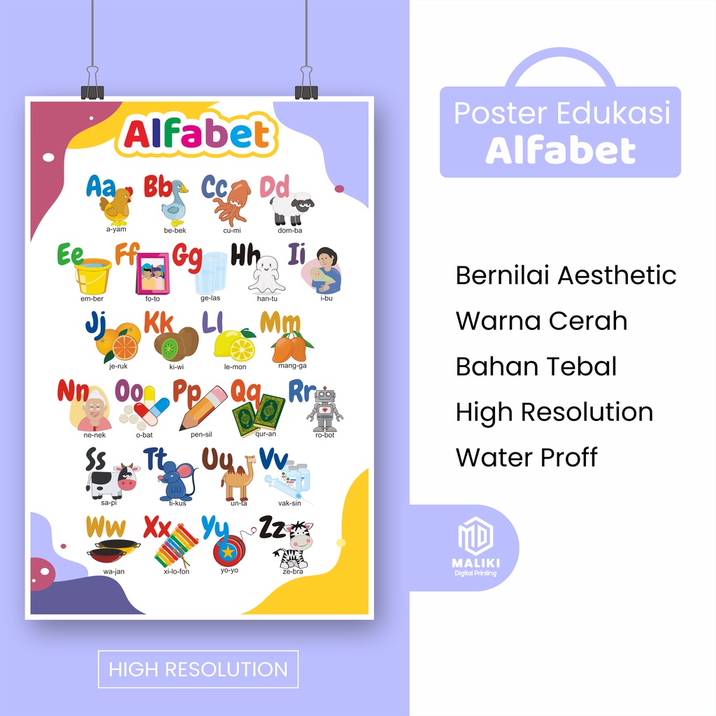 Jual Poster alfabet anak | Shopee Indonesia