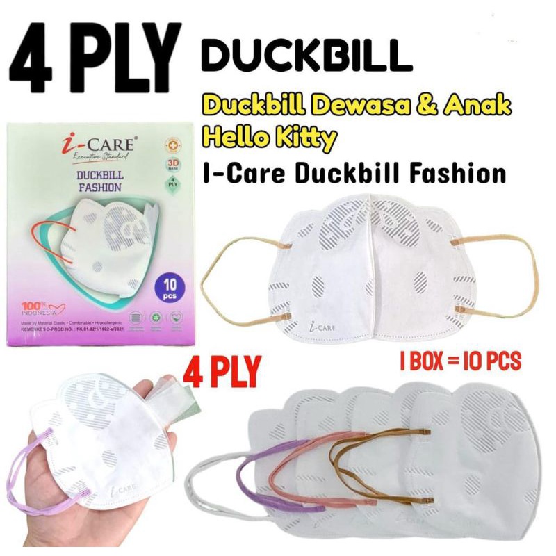 Jual READY MASKER DUCKBILL KARAKTER HELLO KITTY ICARE BENTUK HELLO ...