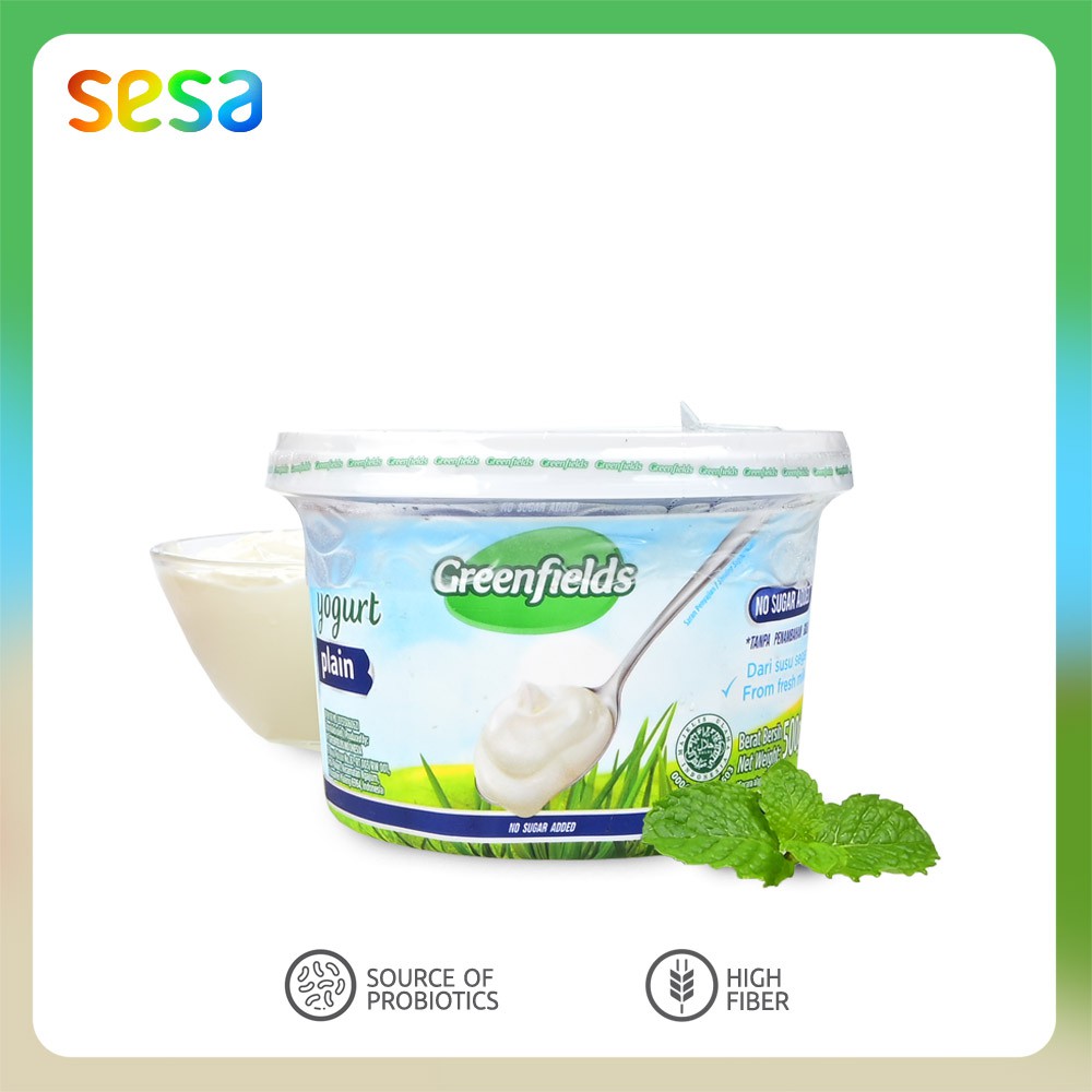 Jual Greenfields Yogurt Plain 500 g Shopee Indonesia