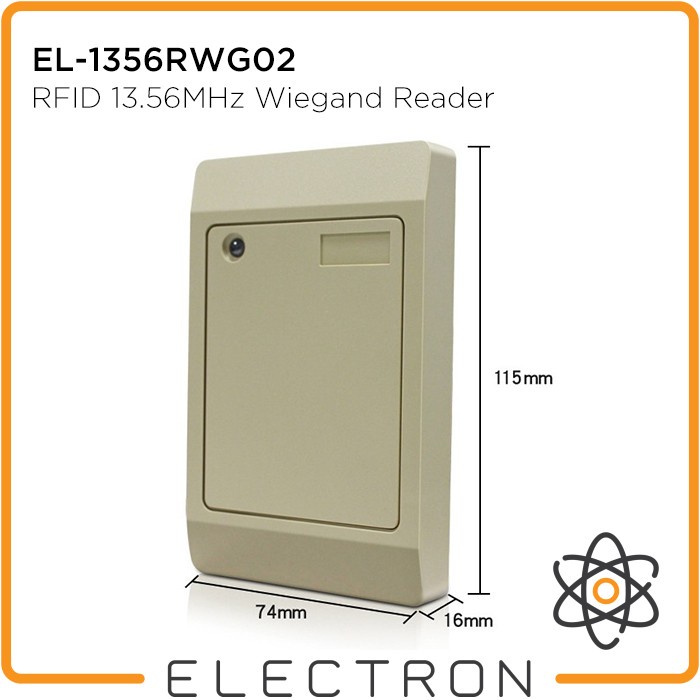Jual EL-1356RWG02 RFID 13.56MHz Wiegand Reader WG26/34 Access Control ...