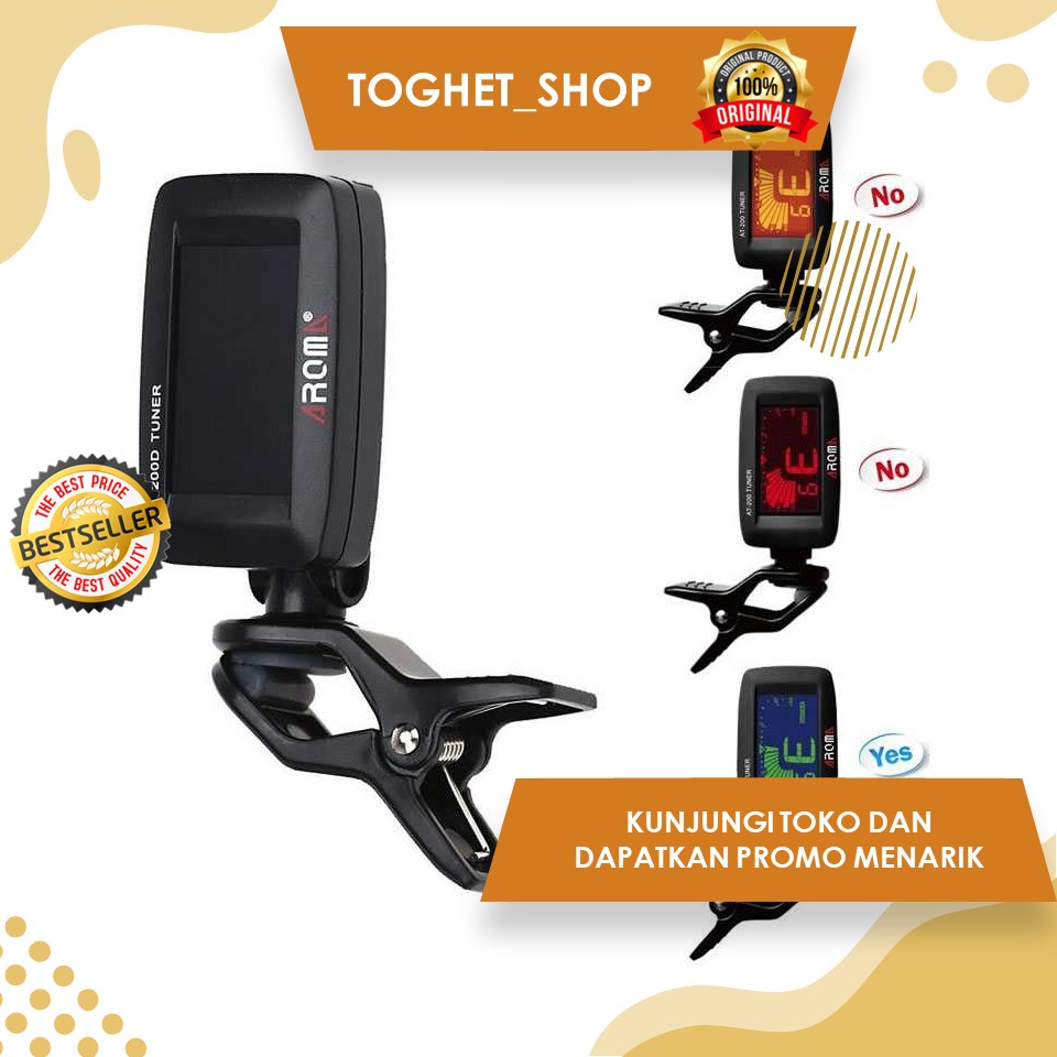 Jual Tuner Gitar Dengan Layar Display LCD Alat Penyetem Gitar Tuner Alat Setem Gitar Ukulele