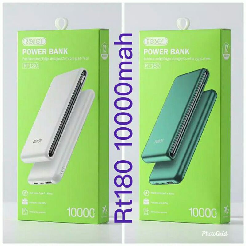 Jual powerbank ROBOT 10.000mah RT-180 slim | Shopee Indonesia