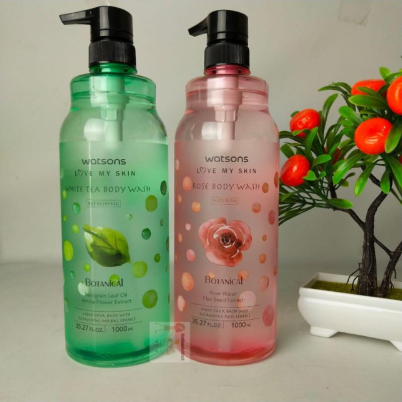 Jual Watsons Botanical Body Wash 1000ML / Watsons Body Wash Rose White