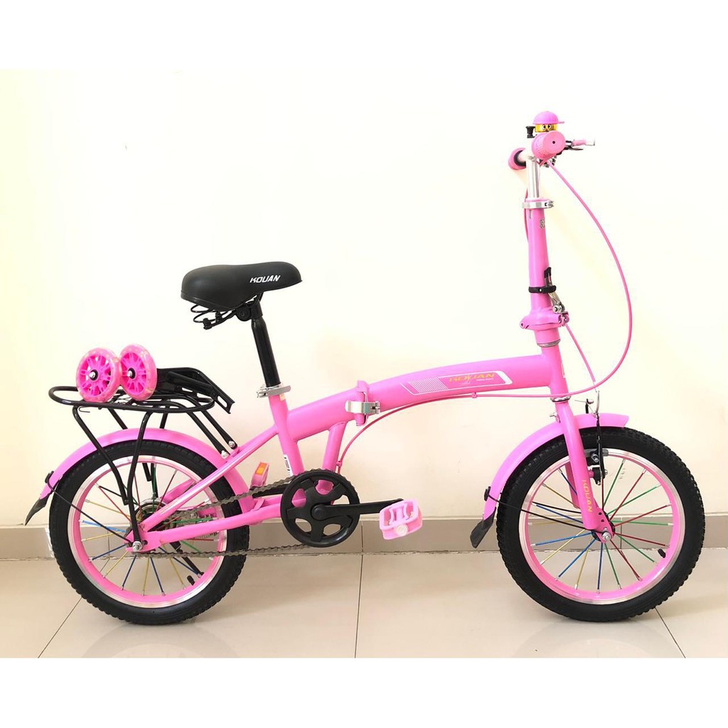 Jual Sepeda Lipat Anak Perempuan Kouan 16 inch | Shopee Indonesia