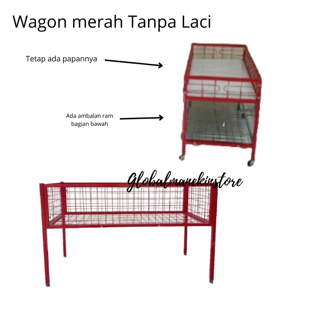 Jual Box Obral l Rak Wagon Keranjang Baju Obral ( UKURAN 120 X 60 CM ...