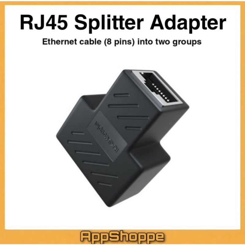 Jual RJ45 Adapter Splitter 1 to 2 Network Adapter Router Connector