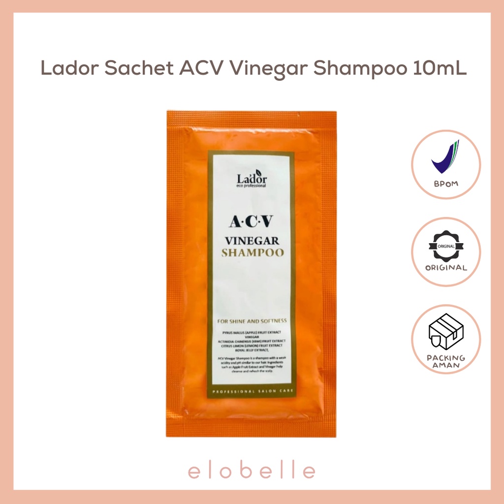 Jual Lador Sachet ACV Vinegar Shampoo 10mL / Lador Sample Size ACV ...