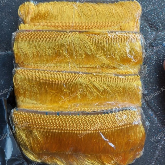 Jual 50cm Renda Rumbai Sisir 5cm halus kilap Rumbai Dayak Renda Rawis ...