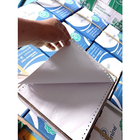 Jual Kertas komputer continuous form rangkap 1 ply HVS (A4) | Shopee ...