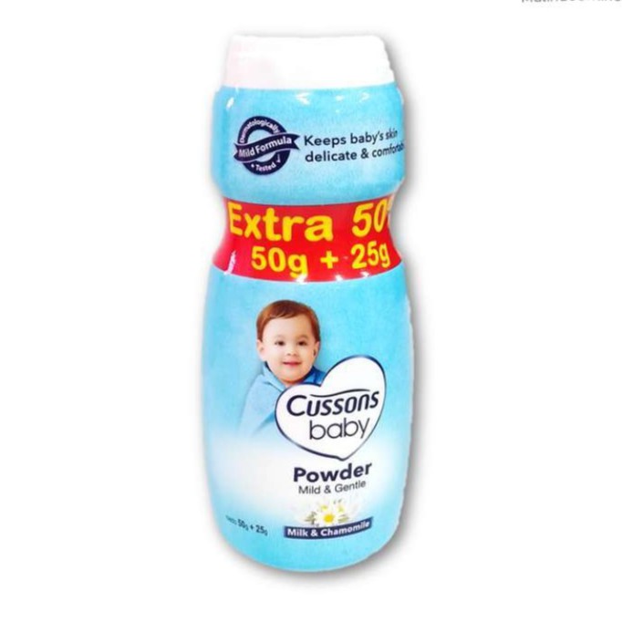 Jual CUSSONS BABY Powder 50gr+25gr - Mild & Gentle ( BIRU ) | Shopee ...