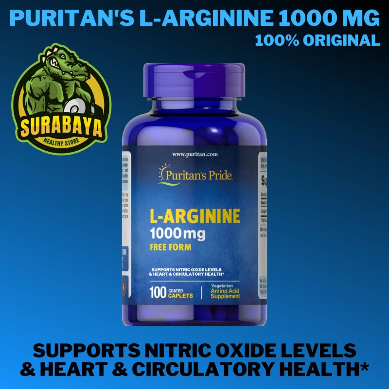 Jual Puritans Pride L Arginine 1000 Mg X 100 Kapsul Suplemen Fitness Nitric Oxide Pre Workout No