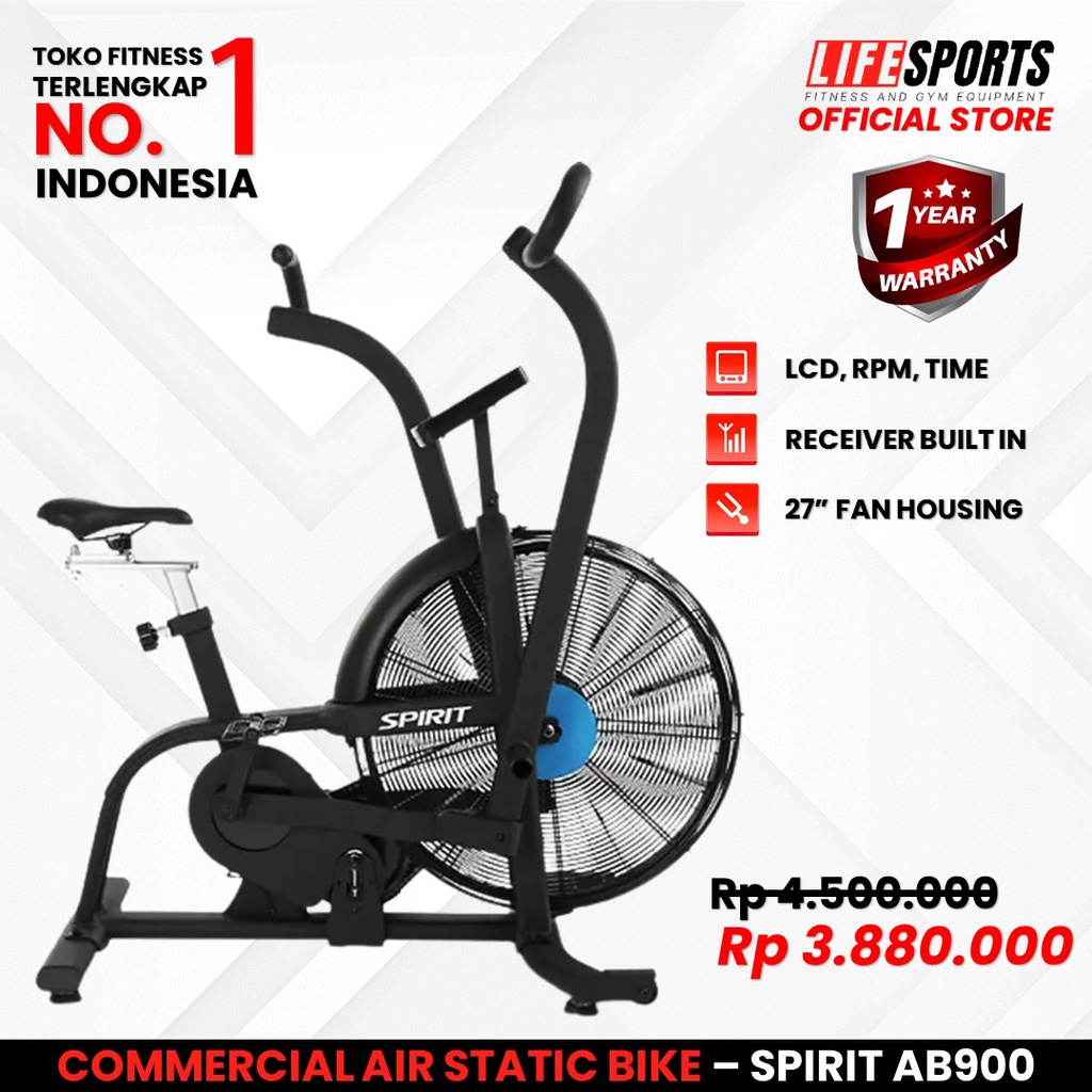 Spirit Fitness Commercial Air Bike (AB900)