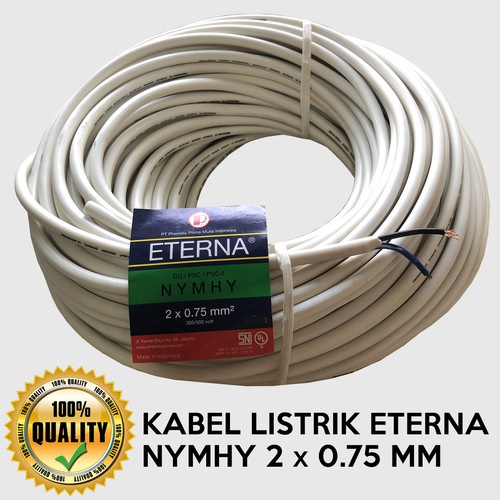 Jual Kabel Eterna Isi 2x0 75 Mm Kabel Listrik Tembaga Kuningan Kabel