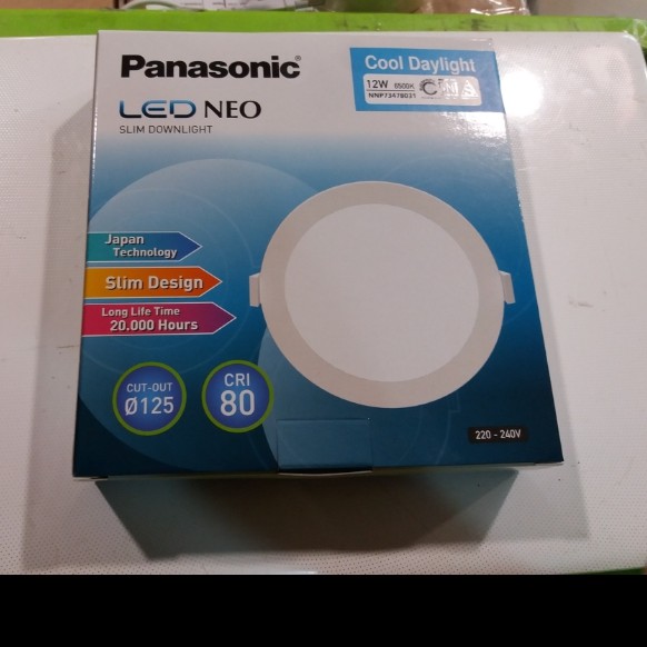 Jual Panasonic Neo Slim Downlight Led Inbow 12Watt Bulat Putih / Kuning ...