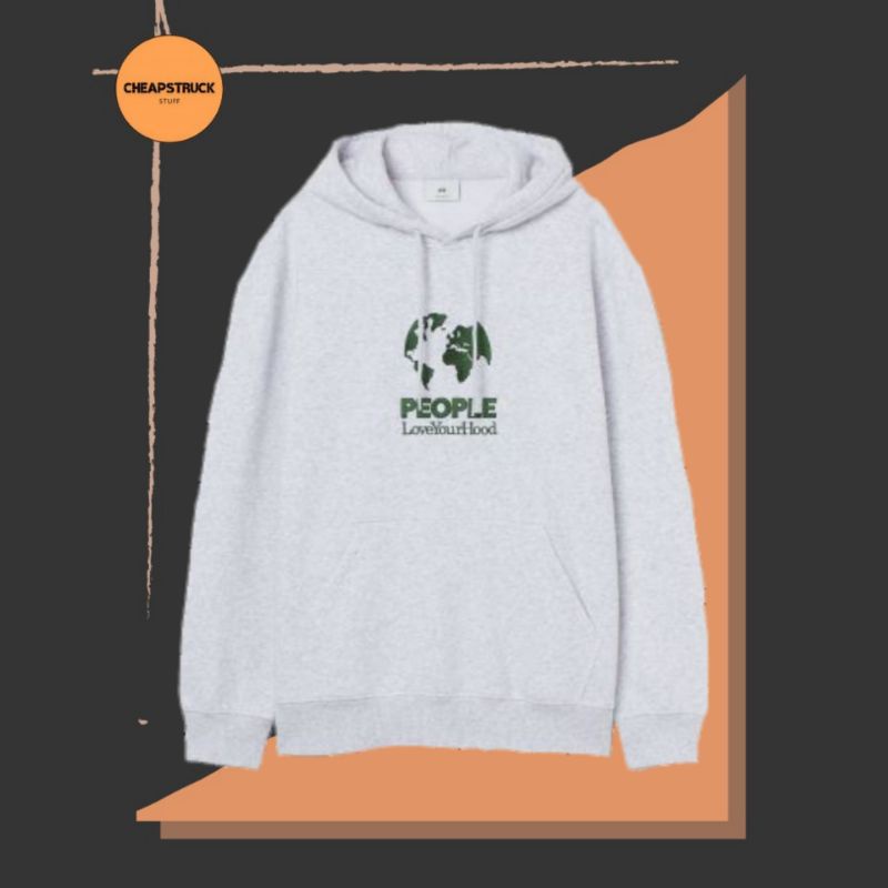 Jual Hu0026M HM Hoodie People Love Your Hood Grey | Shopee Indonesia