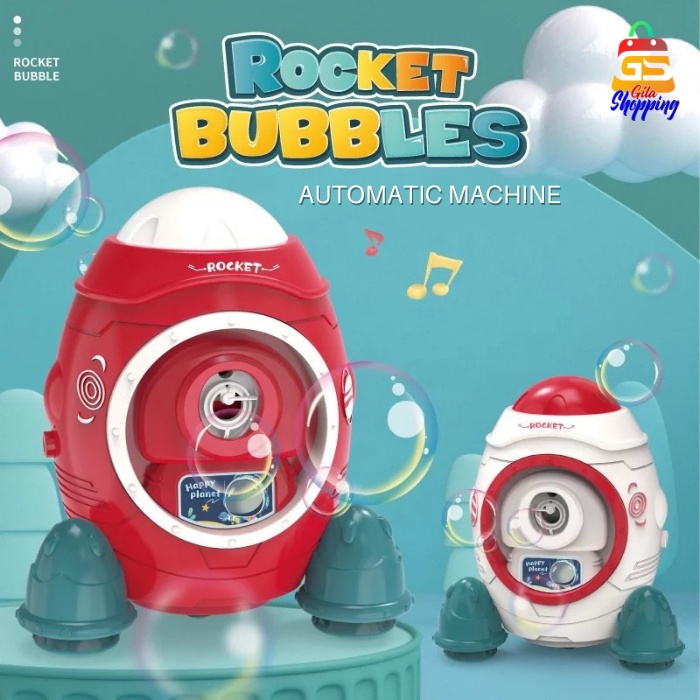 Jual Mainan Bubble Rocket Automatic Machine / Alat Pembuat Gelembung ...