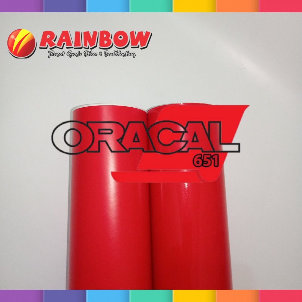 Jual Stiker Sticker Oracal 651 Series Glossy Matte Warna Merah 031