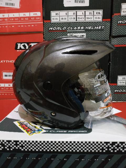 Jual HELM INK CX22 ORIGINAL SOLID GUNMETAL HELM INK CX 22 POLOS ABU ABU ...