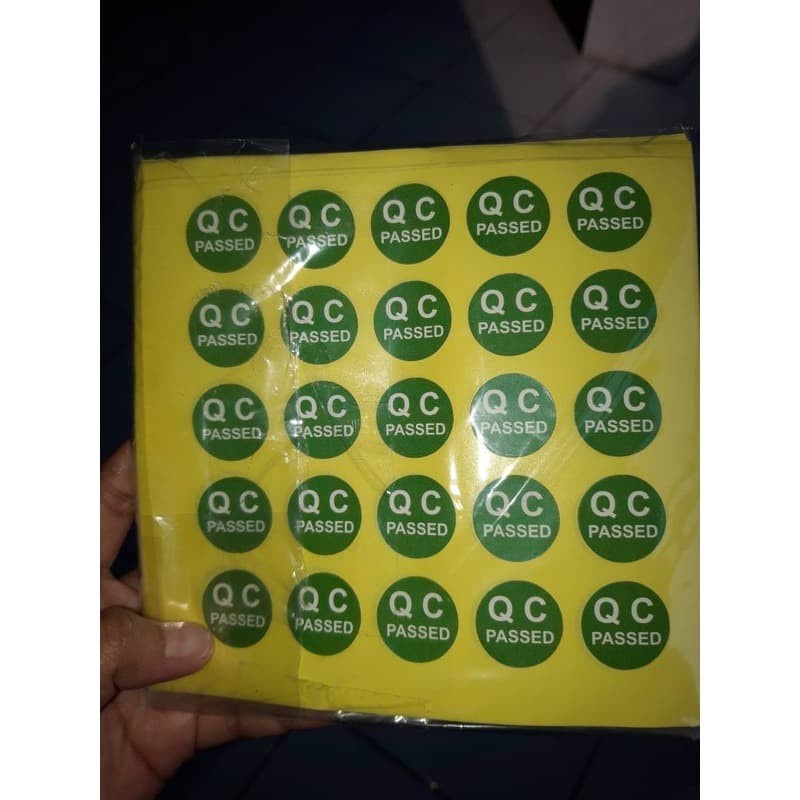 Jual STIKER QC PASS 3X3CM (MINIM PEMESANAN 100PCS) | Shopee Indonesia