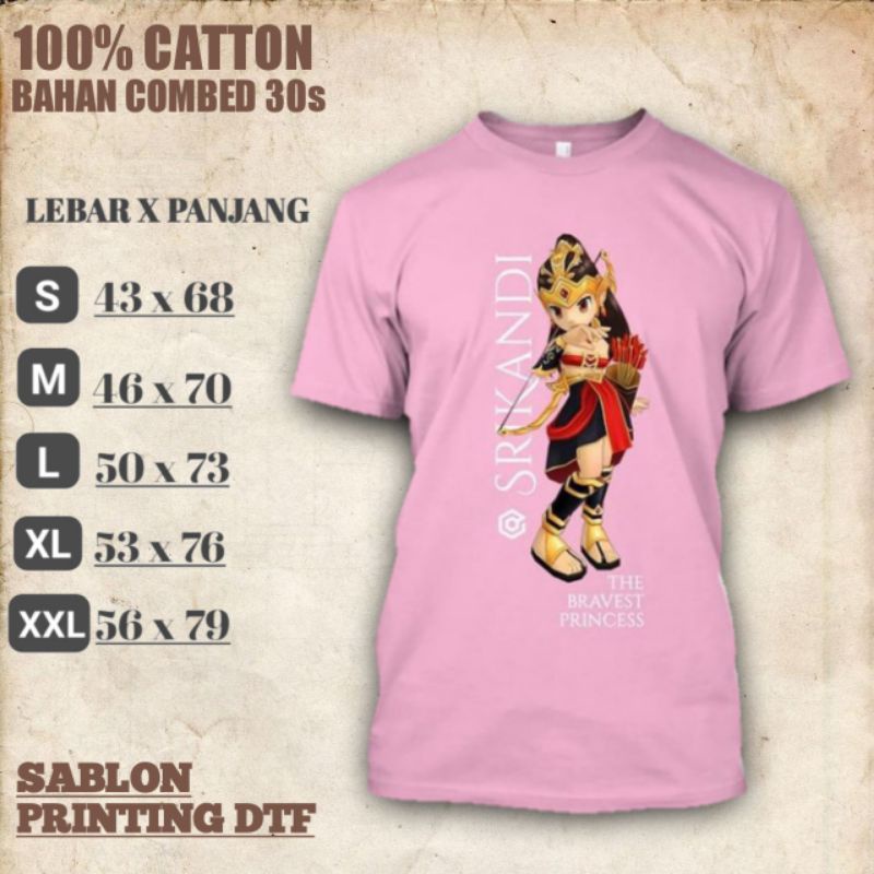 Jual Kaos Dewasa Wayang Printing Dtf Srikandi Chibi Shopee Indonesia