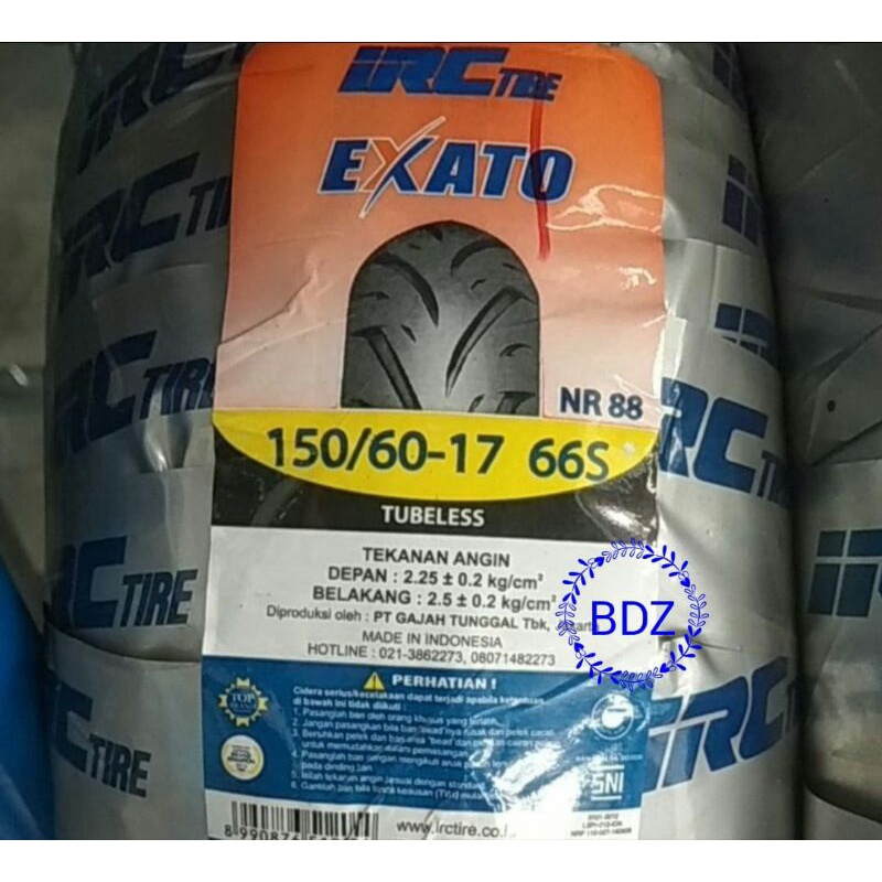 Jual Ban IRC 150/60-17 Exanto NR88 (TL) | Shopee Indonesia