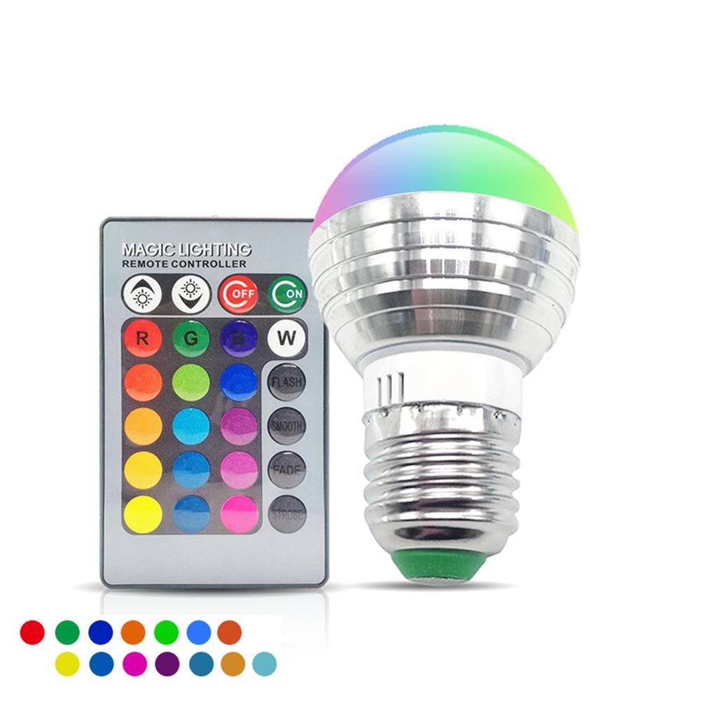 Jual Bohlam RGB dengan Remote 220V 3W E27 LED RGB Multi Warna Lampu ...