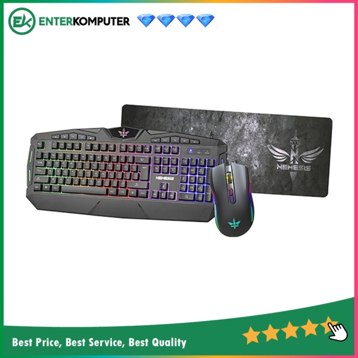 Jual NYK Gaming Set Combo Basilisk KC-500 (Keyboard + Mouse + Mouse Pad ...