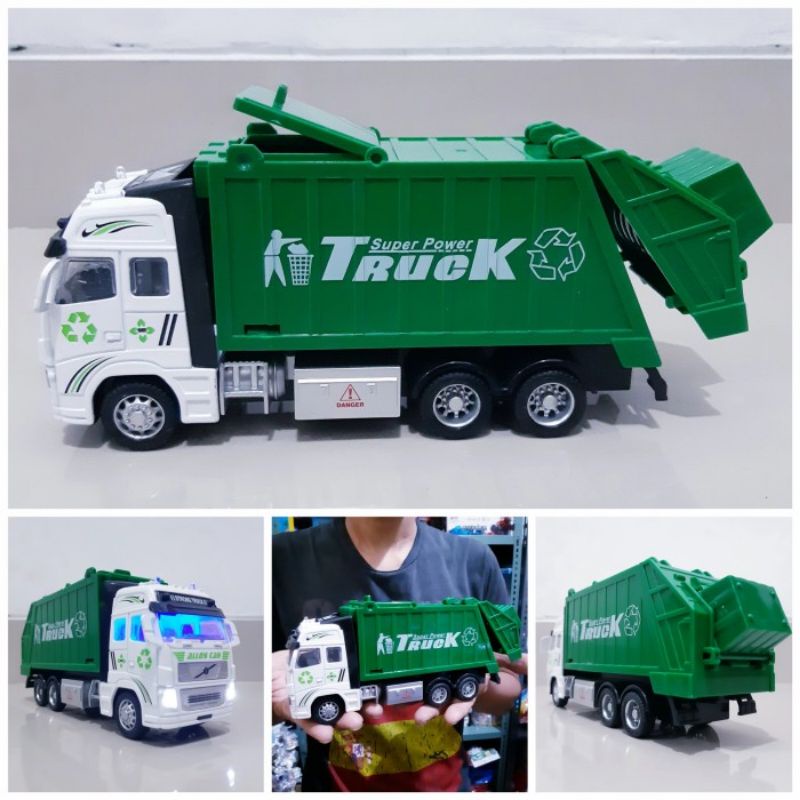 Jual Mainan Diecast Mobil Truck Sampah Diecast Mobil Truk Angkut