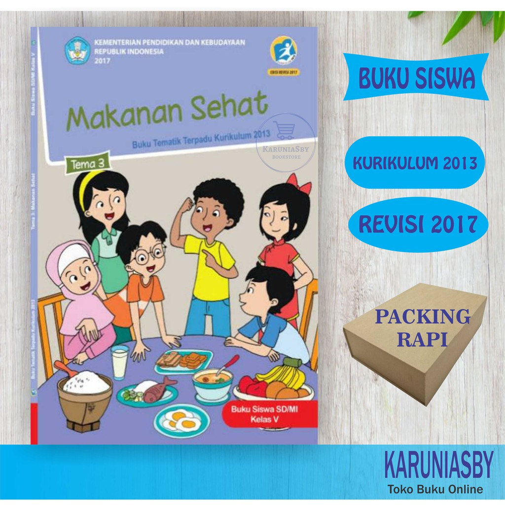 Jual Buku Tematik SD - Kelas 5 Tema 3 - Makanan Sehat - Edisi Revisi ...