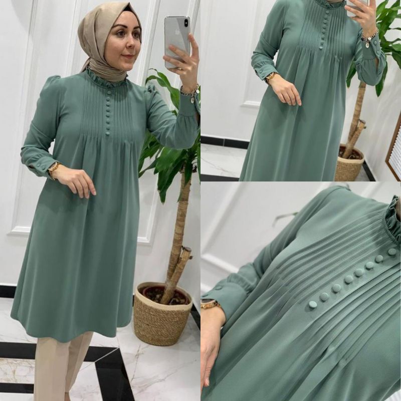 Jual TUNIK ZAHRA Atasan Wanita Model Terbaru / Desain Tunik Bahan