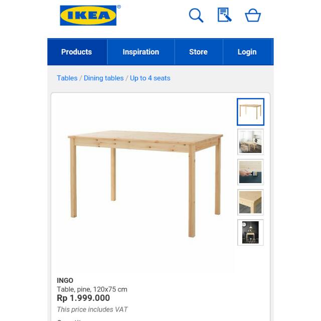 Jual INGO Dining Table by IKEA Shopee Indonesia