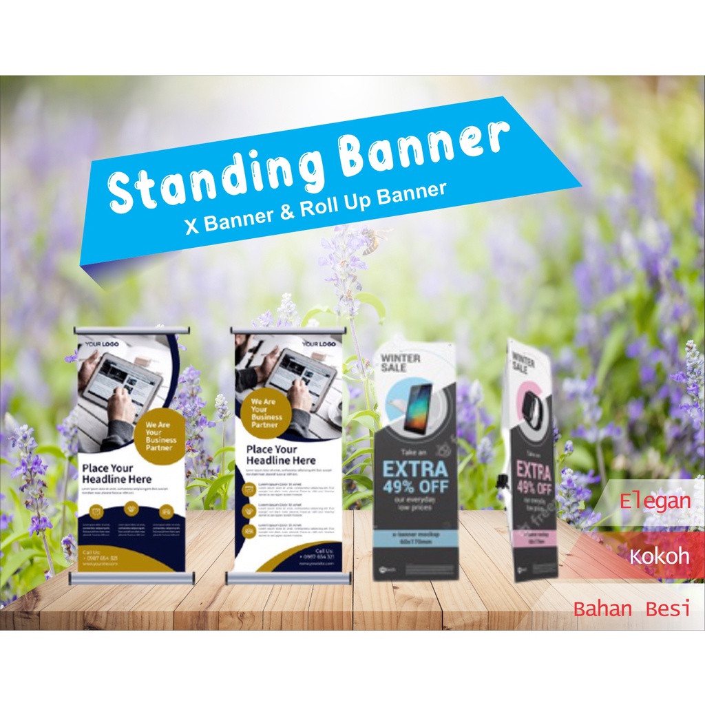 Jual STANDING BANNER 60x160 Cm - X - Y BANNER/ROLL UP BANNER ...