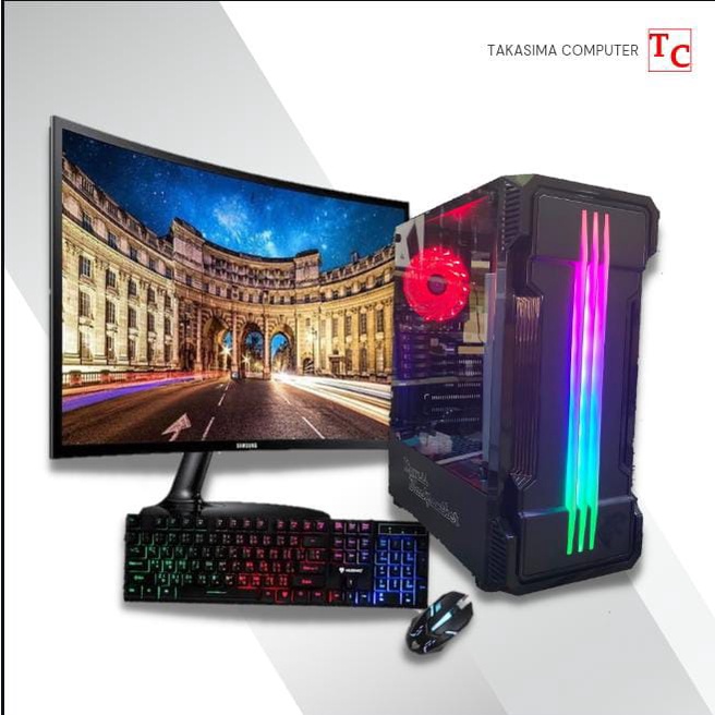 Jual PC GAMING CORE I5 10400F RAM 8 GB GTX 1050 SSD 128 HDD 500 LED 24 ...