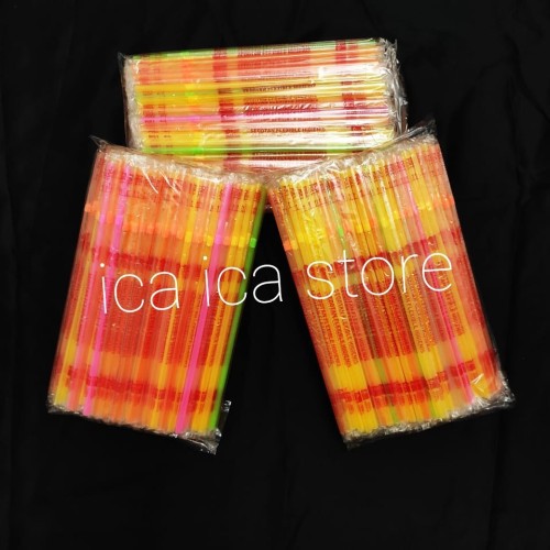 Jual Sedotan warna warni ulir/sedotan fun straw isi 100 | Shopee Indonesia