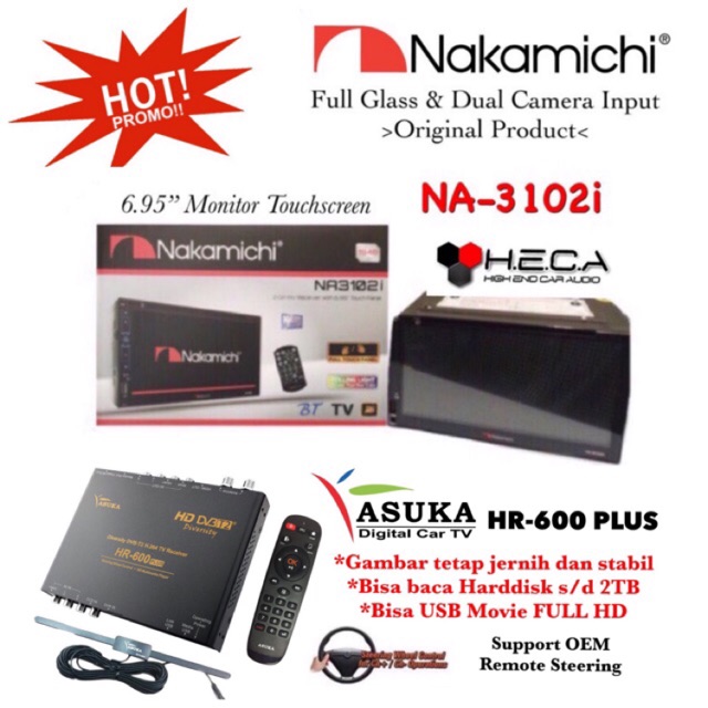 Jual Paket Nakamichi Na I Tape Mobil Na I Head Unit Double Din