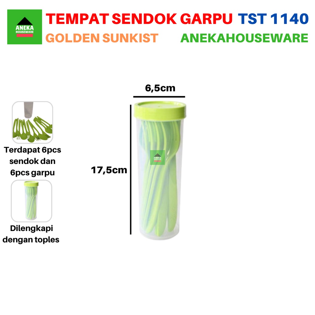 Jual Tempat Penyimpanan Sendok Dan Garpu 12pcs TST 1140 Golden Sunkist