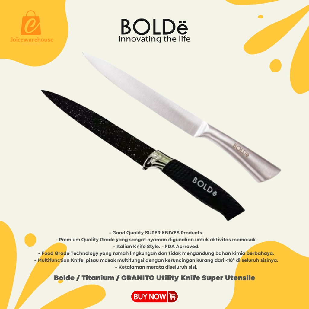 Jual Bolde Pisau Titanium Granit Utility Knife Super Utensile Bolde