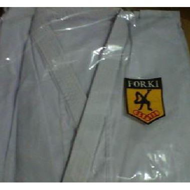 Jual Dijual BAJU SERAGAM KARATE ANAK DAN DEWASA LAMBANG FORKI Limited