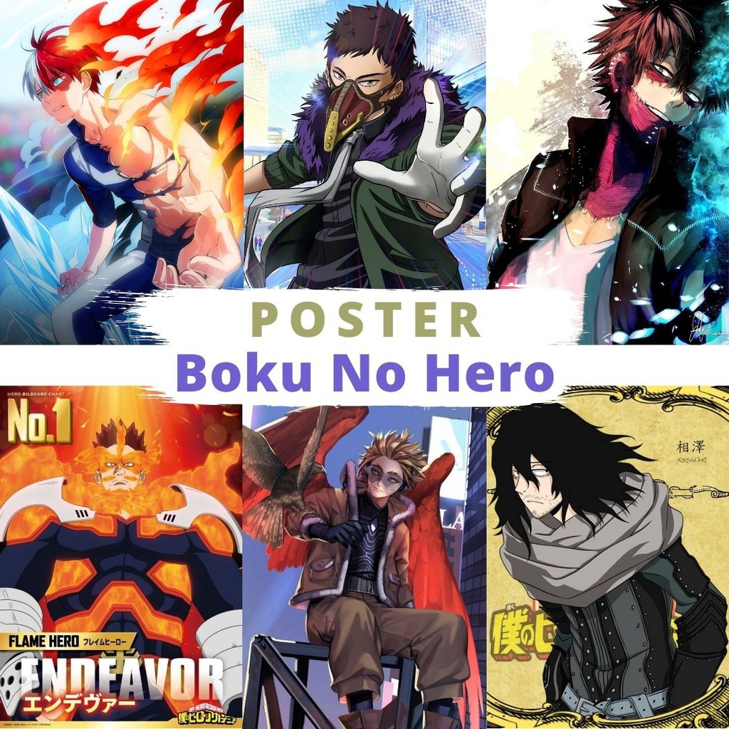 Jual Poster Anime Boku No Hero (Beli 12 Free 1) Bisa Custom | Shopee