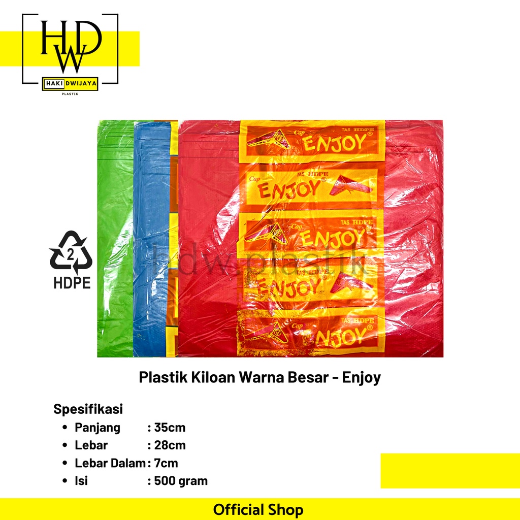 Jual Kantong Plastik Kresek Warna Kiloan Besar - ENJOY | Shopee Indonesia