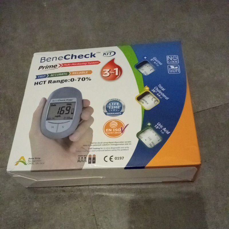 Jual Benecheck Kit 3in1 / Alat cek Gula, Kolesterol, Asam Urat | Shopee ...