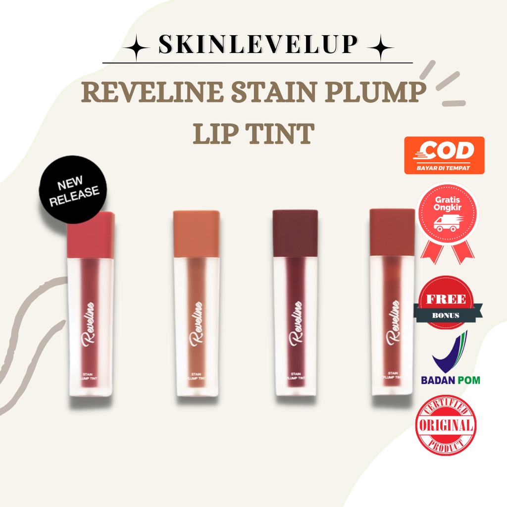 Jual REVELINE Stain Plump Tint Lip Tint Liptint Lipcream Lip Cream
