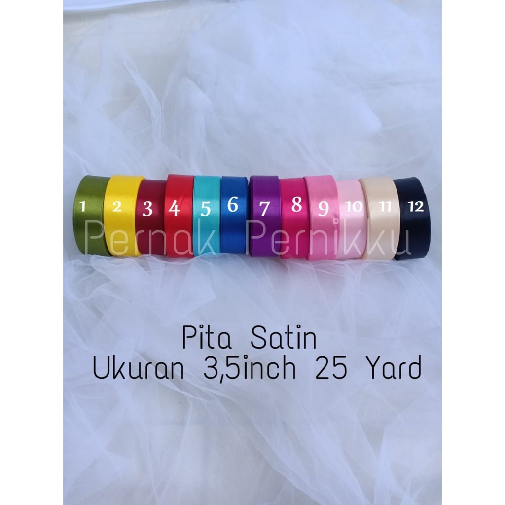 Jual PITA SATIN 2.5 CM PER ROLL ( PITA BESAR ) | Shopee Indonesia